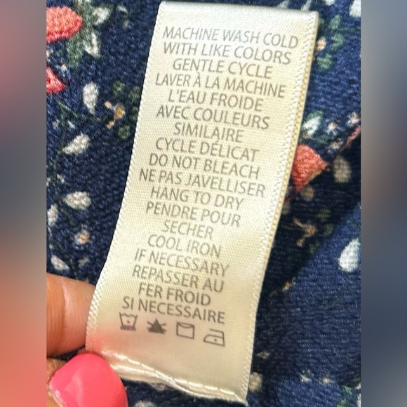 Cottagecore Romantic Max Studio Navy Floral Dress. - Picture 8 of 8